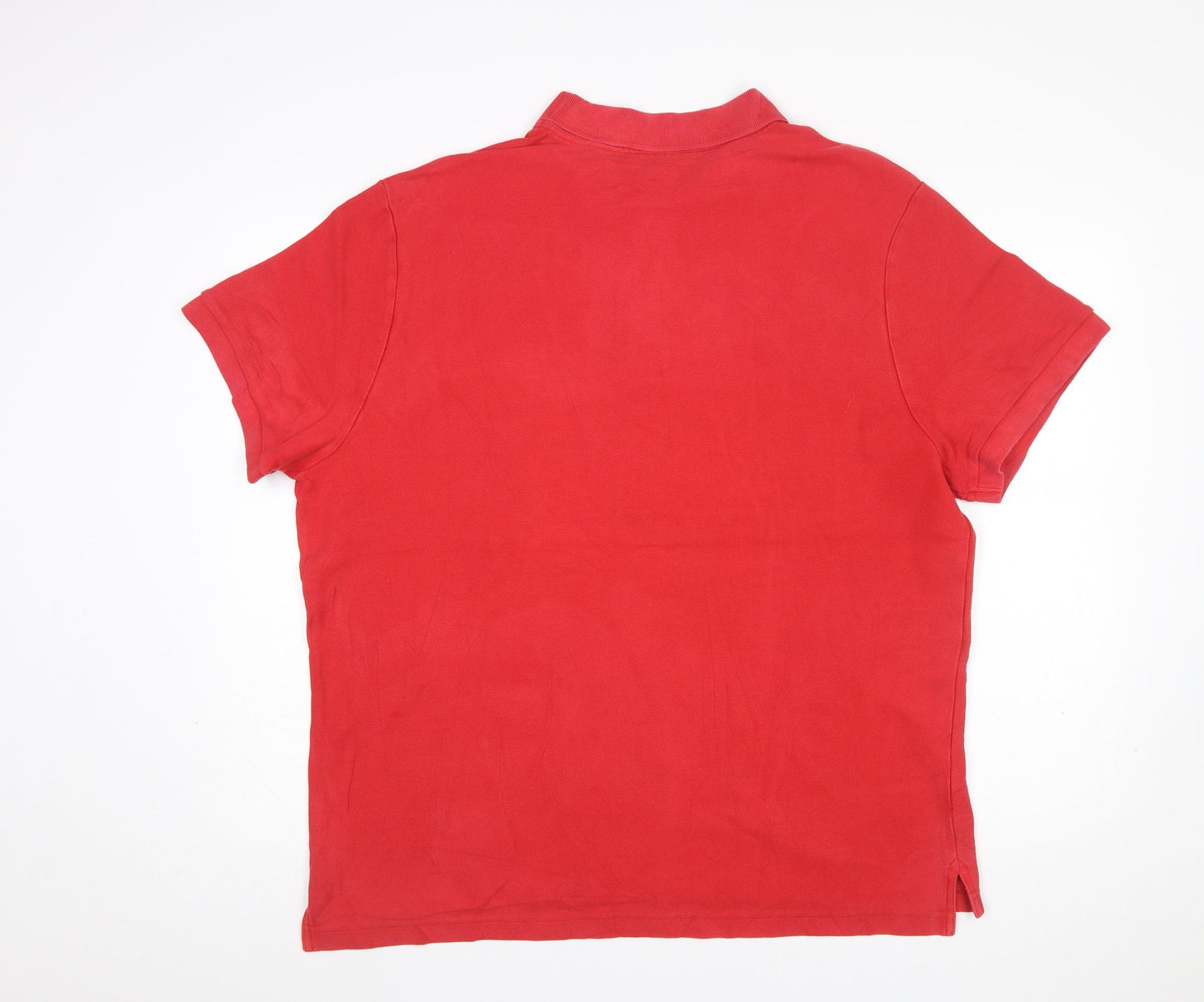 Nike Men's Red Cotton Polo Shirt XL Classic Fit Logo Design