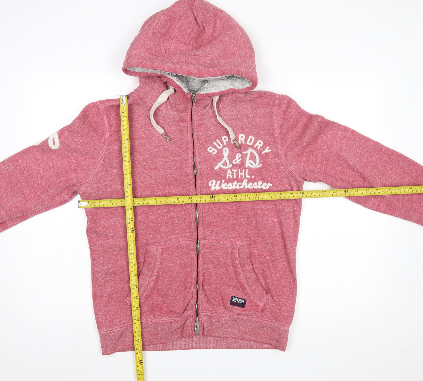 Superdry Women’s Pink Full Zip Hoodie XL - Soft Fleece Lined