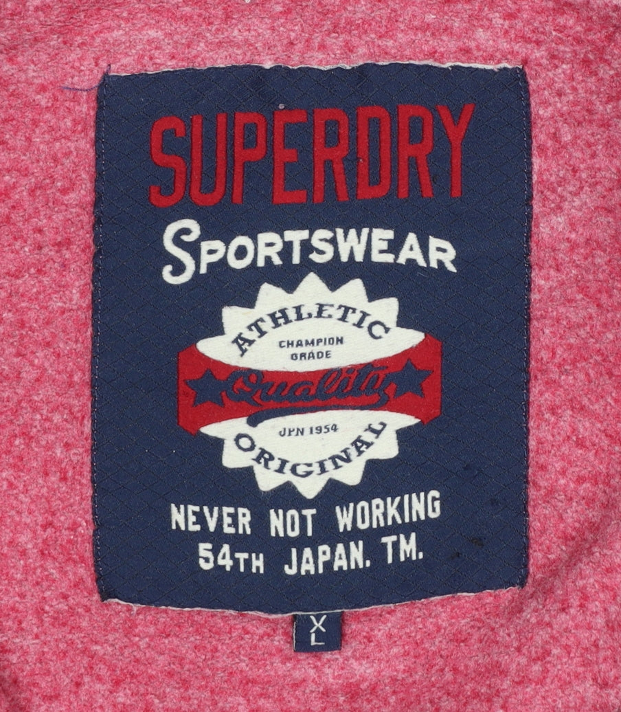 Superdry Women’s Pink Full Zip Hoodie XL - Soft Fleece Lined
