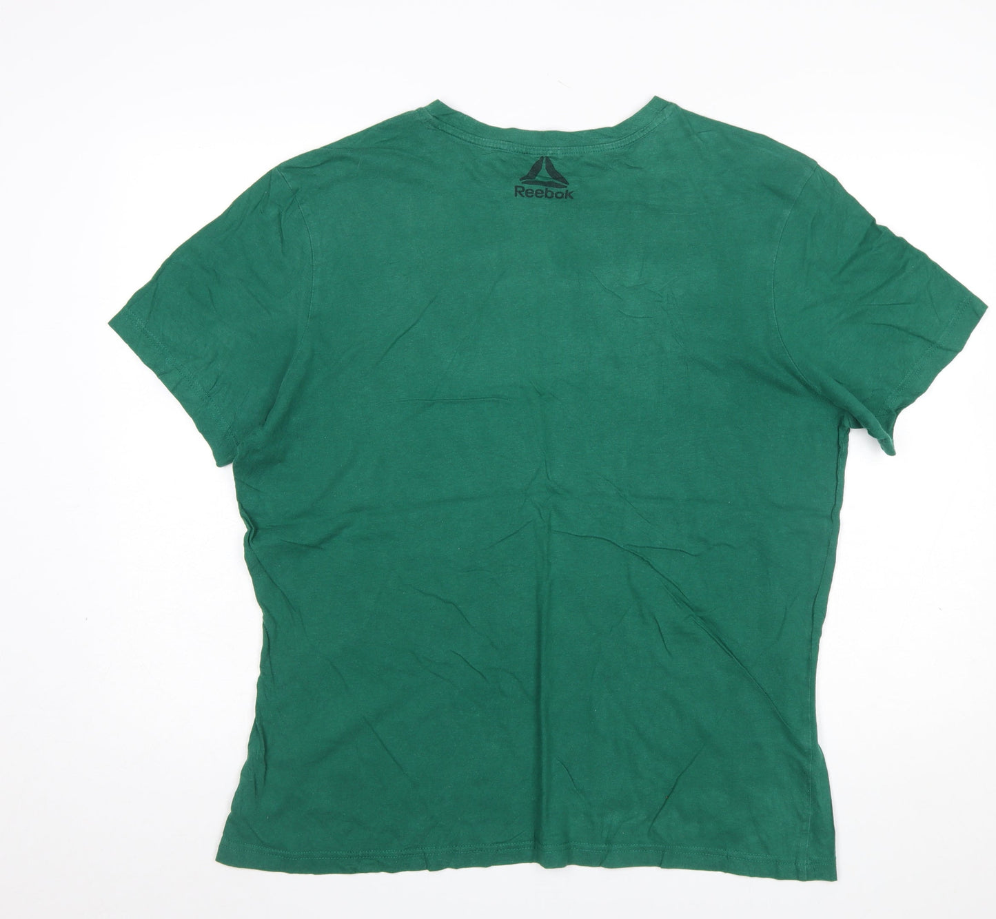Reebok Men's Green XL Sports Graphic Print T-Shirt