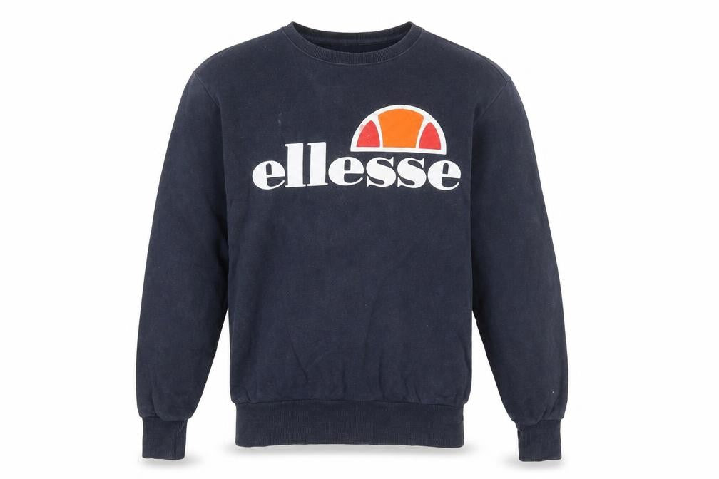 Ellesse Mens Blue Small Crew Neck Pullover Sweatshirt