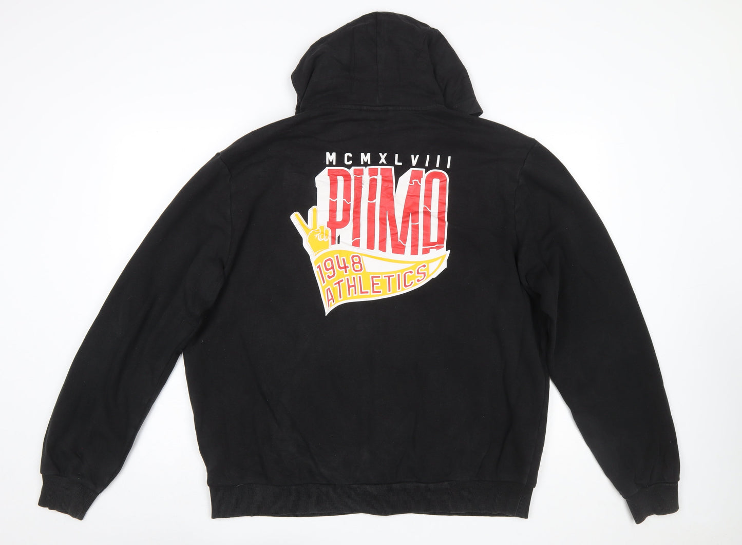 PUMA Men's Black XL Full Zip Hoodie with Logo Graphic