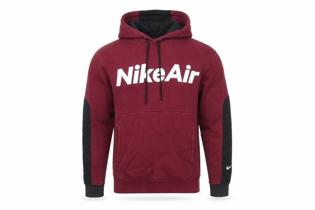 Nike Air Men's Burgundy Hoodie XS Pullover Fleece Logo Sweatshirt