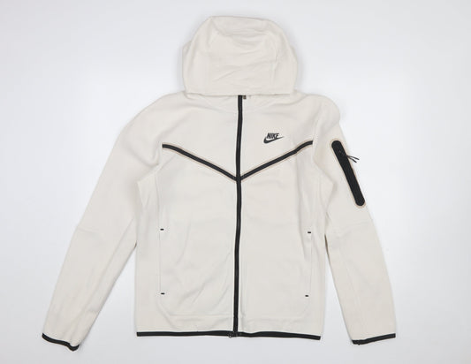 Nike Men’s Ivory Full Zip Hoodie Small Lightweight Sportswear