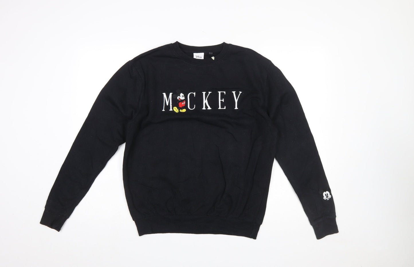 Disney Women’s Black Mickey Mouse Cotton Sweatshirt Size 8