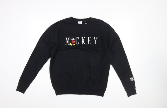 Disney Women’s Black Mickey Mouse Cotton Sweatshirt Size 8