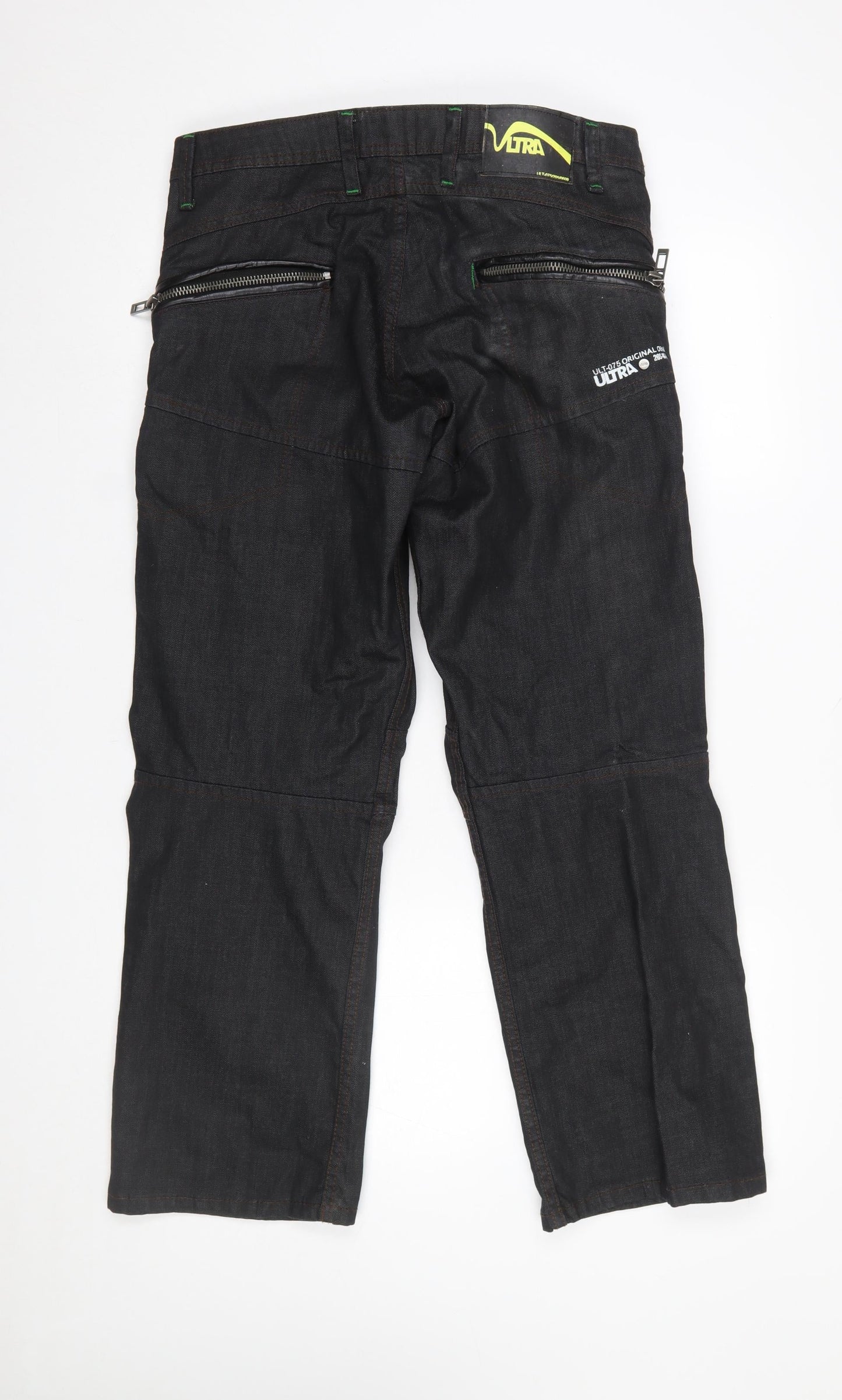 Ultramagnetic Men's Black Straight Fit Denim Jeans Size 32