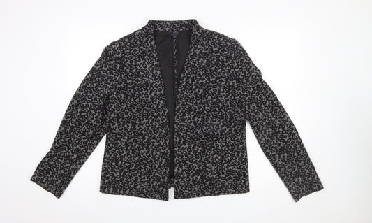 Marks and Spencer Women’s Grey Animal Print Blazer UK 16 Regular Fit