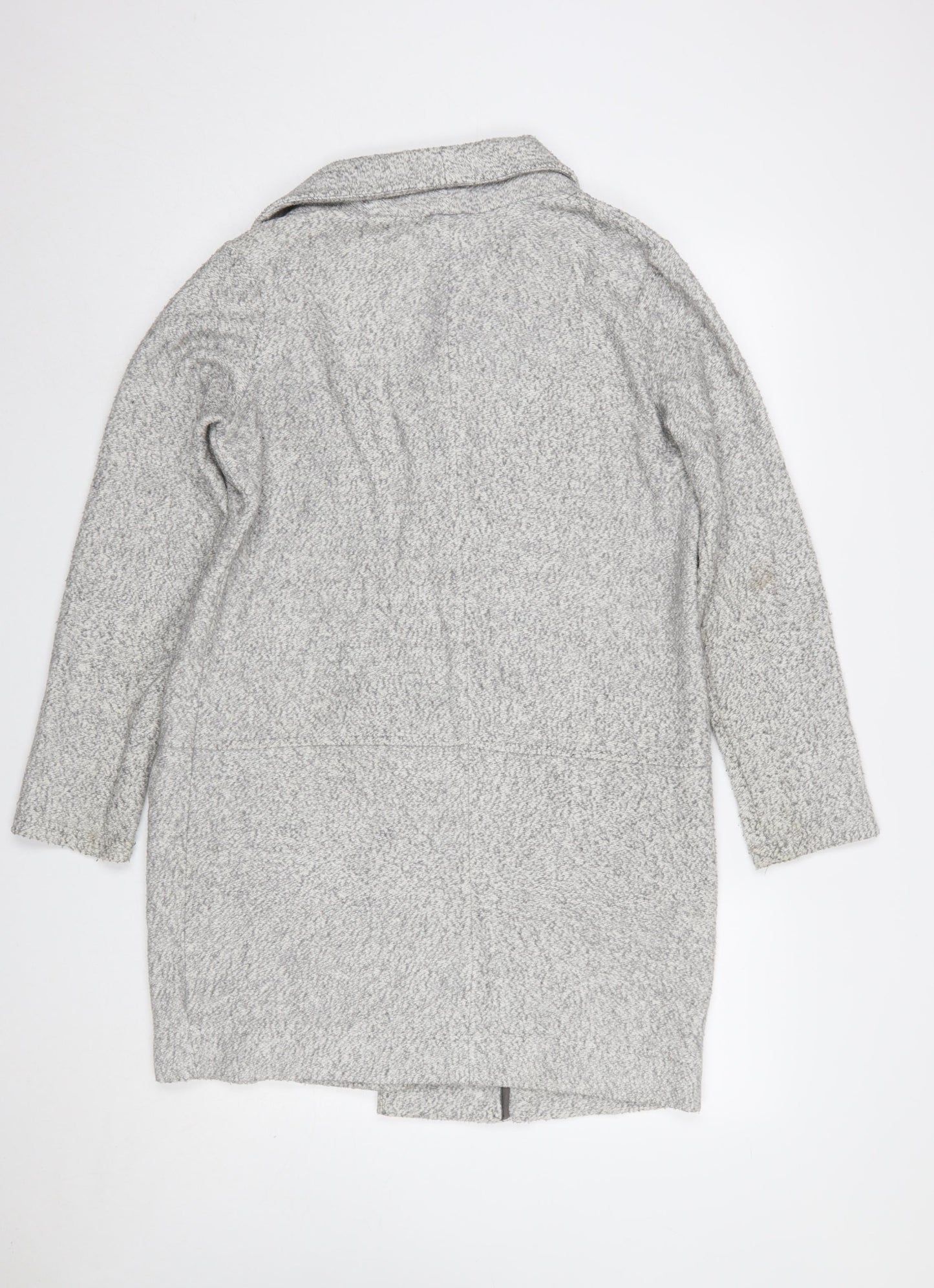Next Women’s Grey Long Sleeve Collared Knit Cardigan Size 8
