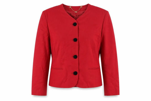 First Avenue Women's Red Wool Blazer Jacket Size 12 Classic Workwear
