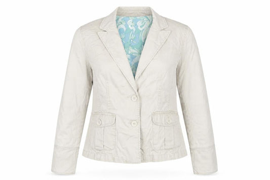 Jasper Conran Jeans Beige Cotton Blazer Jacket Women's Size 14
