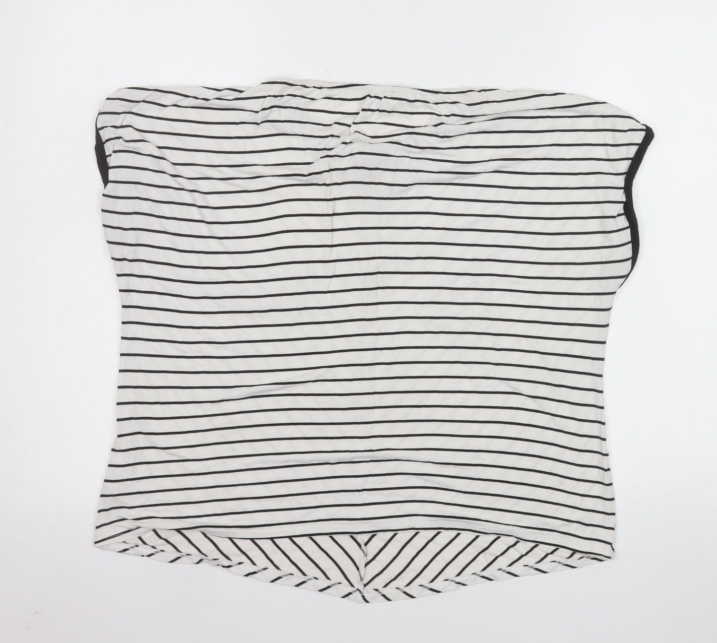 Warehouse Women's White Striped Sleeveless Blouse Size 14