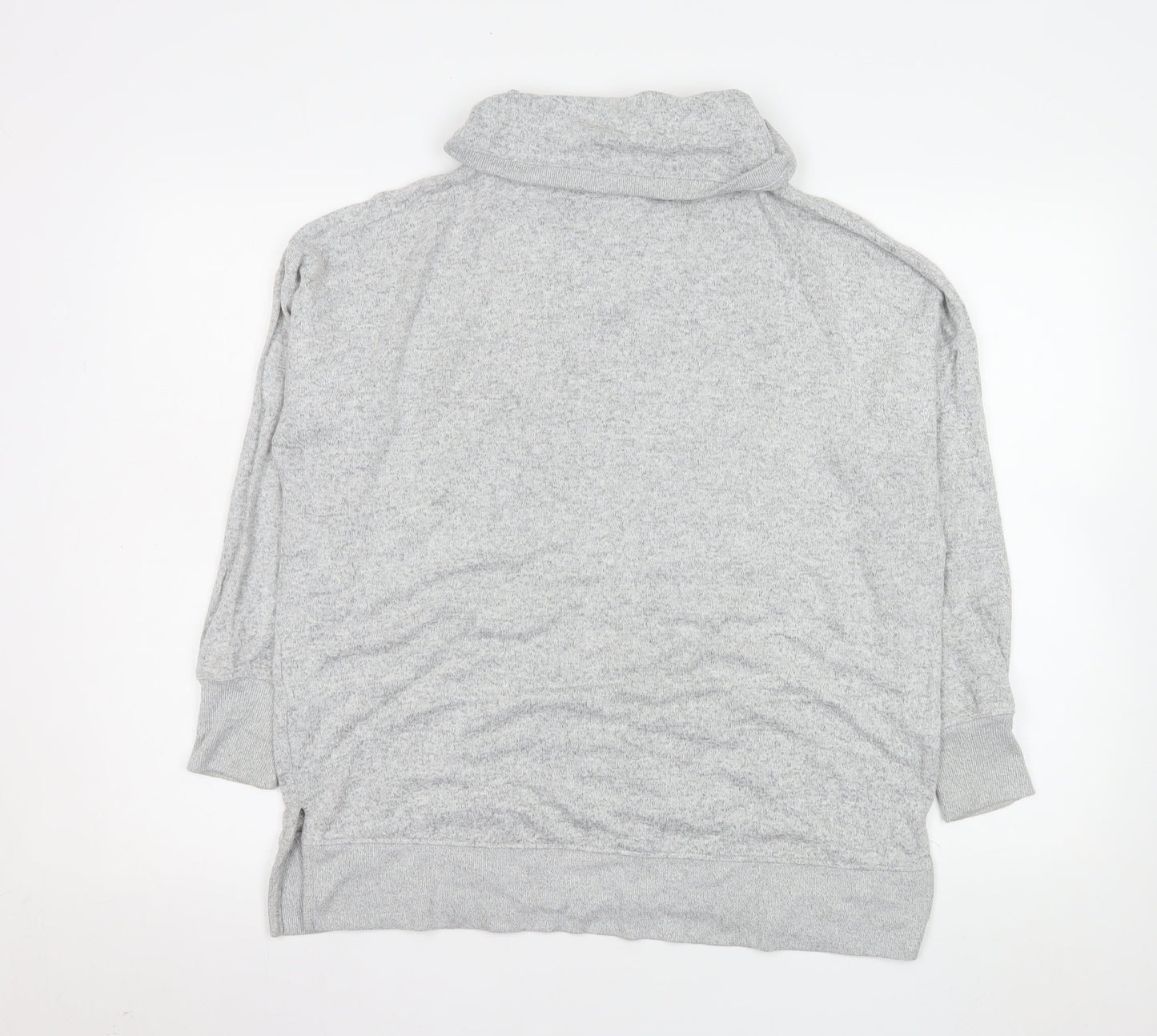 Oysho Women Grey Pullover Cowl Neck Sweatshirt Size S Viscose Blend