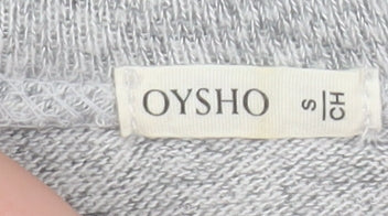 Oysho Women Grey Pullover Cowl Neck Sweatshirt Size S Viscose Blend
