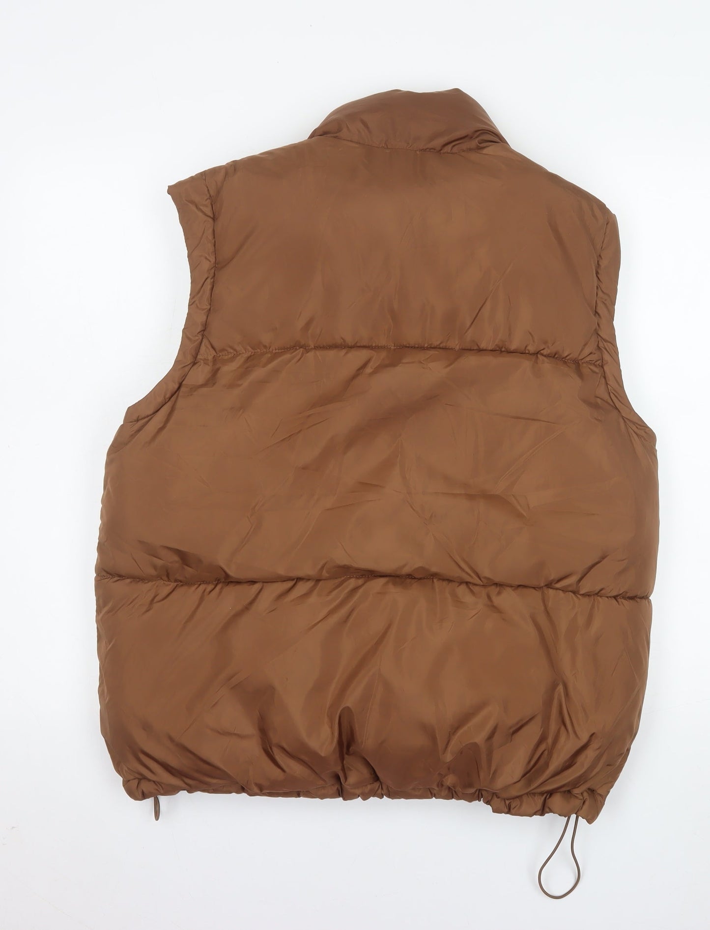 Ci Sono Women Brown L Puffer Waistcoat Windproof Cozy Vest