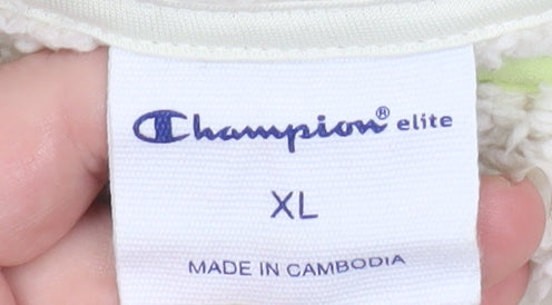 Champion Elite Womens Beige Fleece 1/4 Zip Pullover Hoodie XL