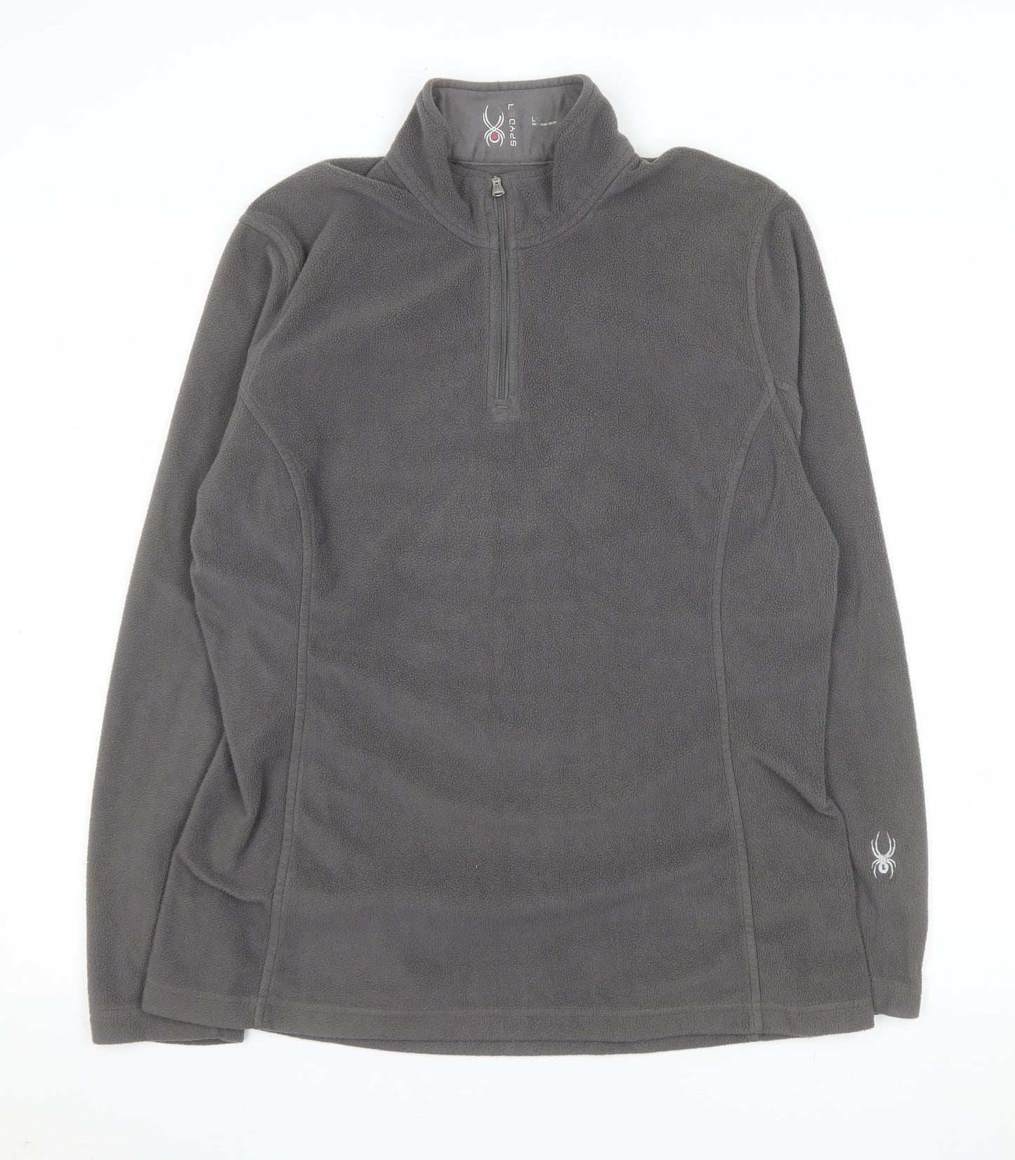 Spyder Women’s Grey Fleece 1/4 Zip Pullover Sweatshirt Size L 14/16