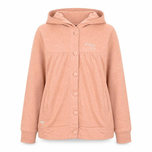 Fenchurch Women Pink Hooded Button-Up Basic Jacket XL