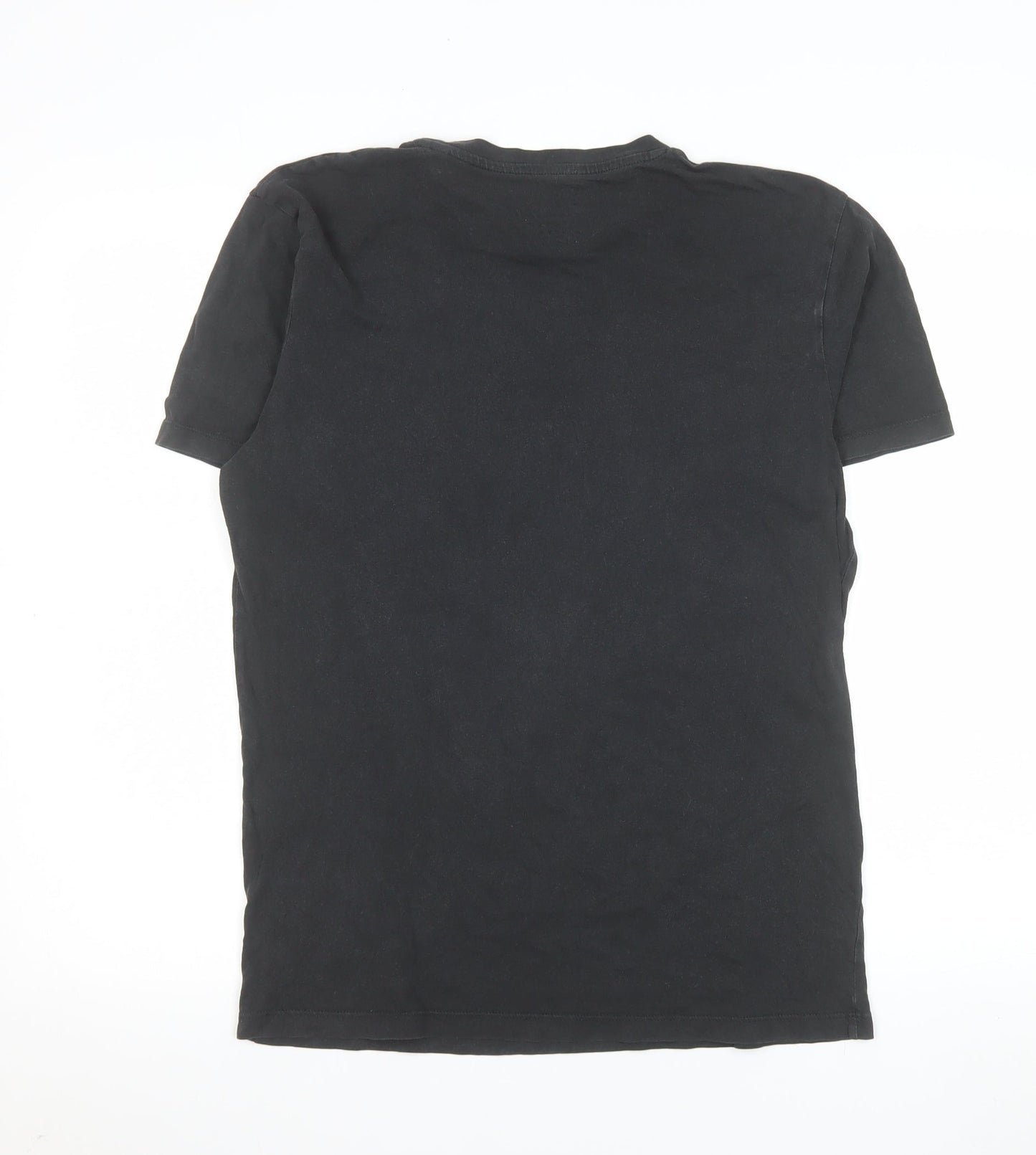 Jack & Jones Men's Black Small Crew Neck Graphic Logo T-Shirt