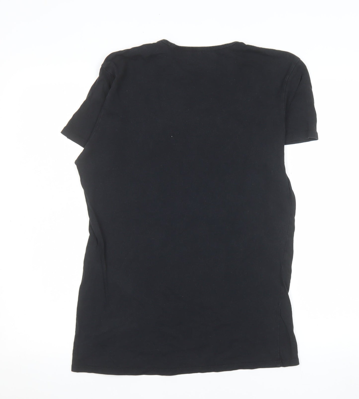 Puma Men's Black Small Crew Neck Cotton T-Shirt