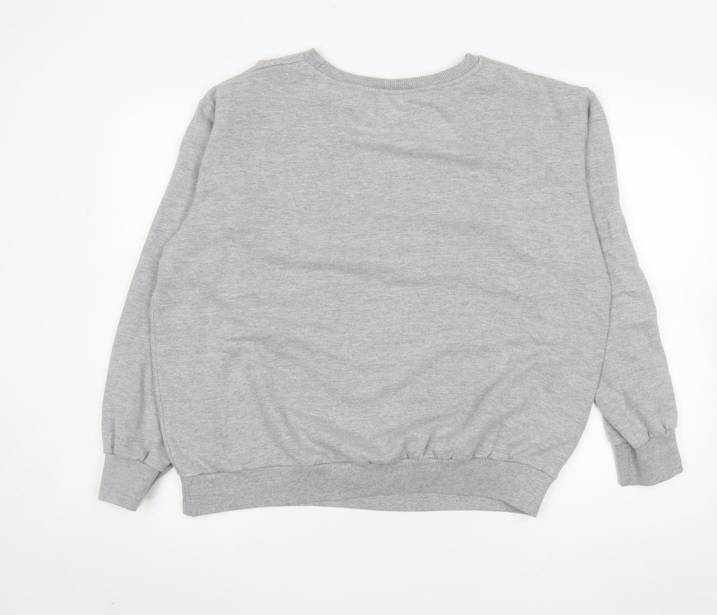 Disney Women Grey Mickey Mouse Pullover Sweatshirt Size 14 XL