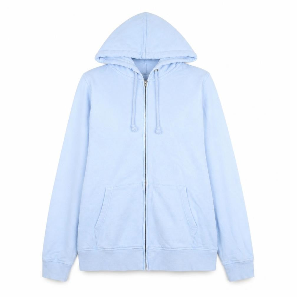Marks & Spencer Women Blue Size 14 Hooded Cotton Zip Jacket