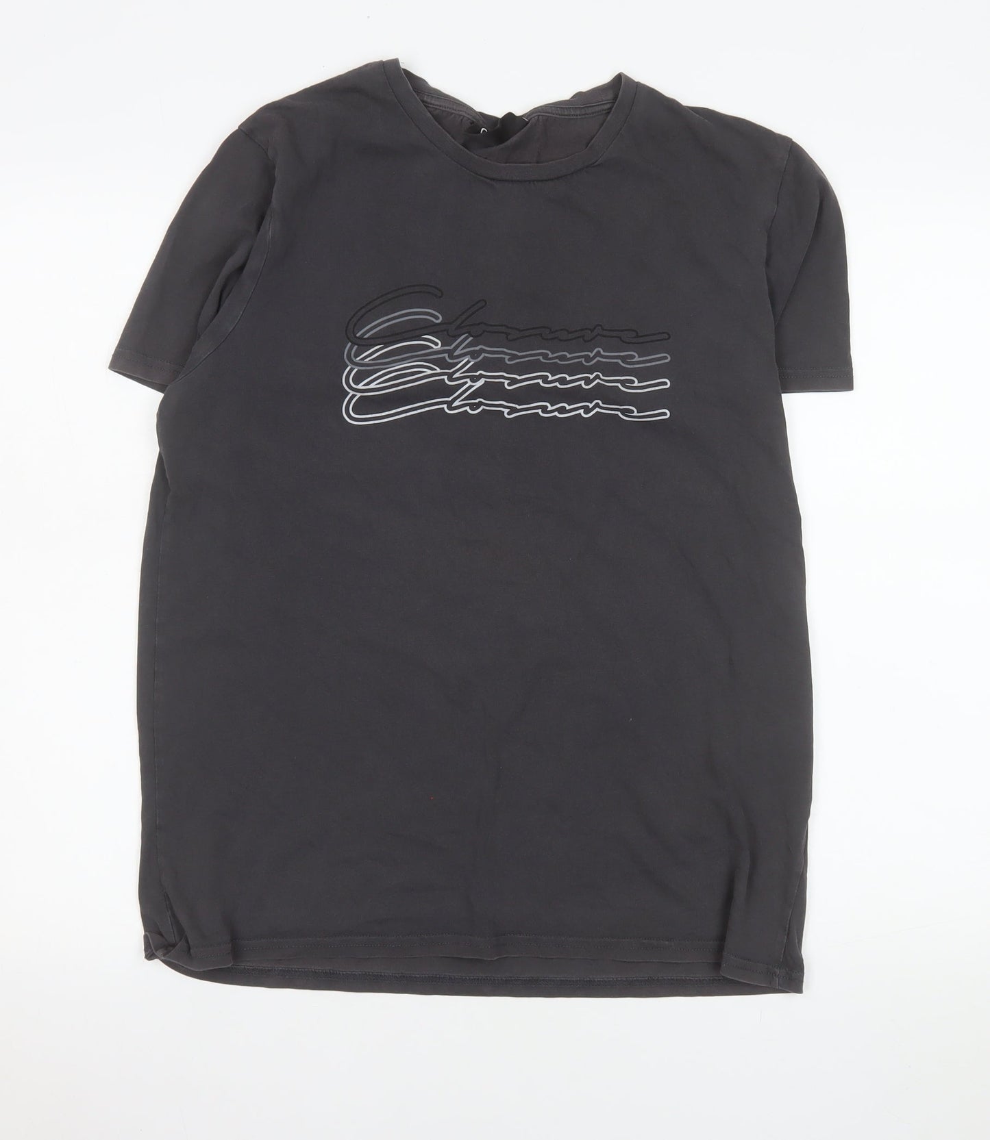 Closure London Men's Black Graphic Short Sleeve Cotton T-Shirt L