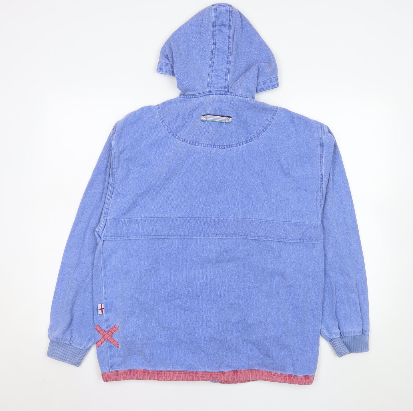 Deal Line Women's Blue 1/2 Zip Pullover Hoodie Size S Cotton