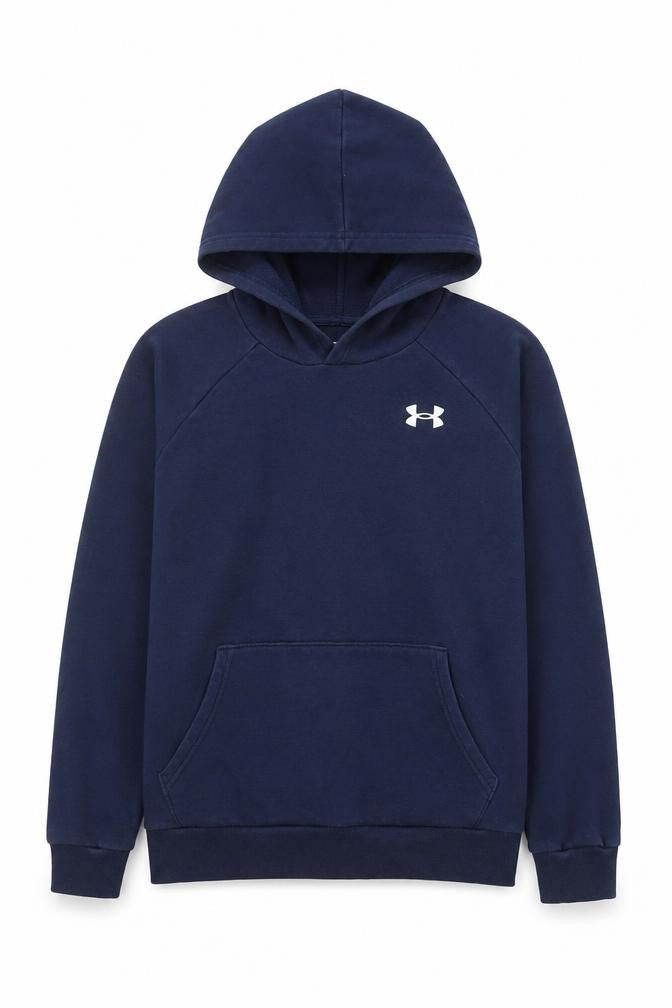 Under Armour Boys Blue Hoodie 13-14 Years Pullover Fleece ColdGear