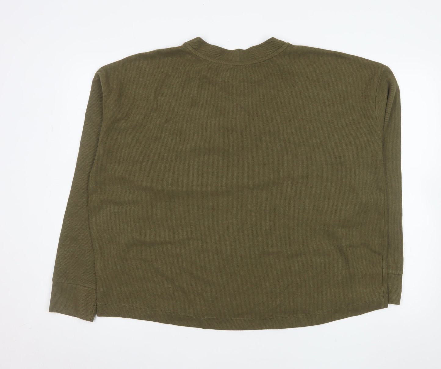 River Island Men’s Green Relaxed Fit Long Sleeve Cotton Top L