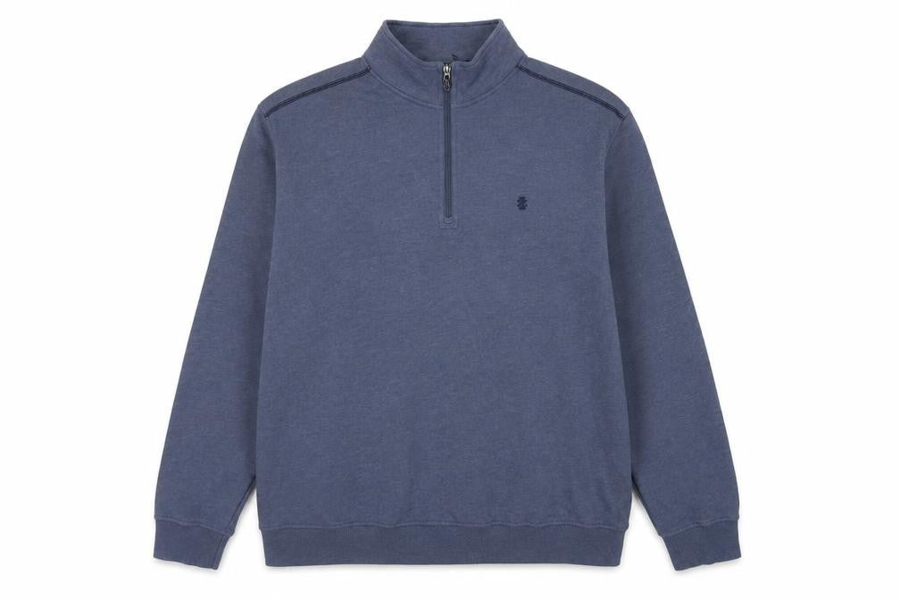 IZOD Men’s Blue 2XL 1/4 Zip Mock Neck Pullover Sweatshirt