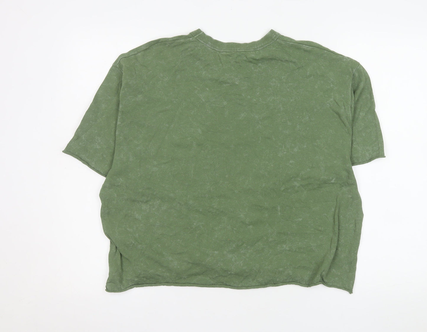 ASOS DESIGN Women’s Green Cropped Relaxed Fit T-Shirt L