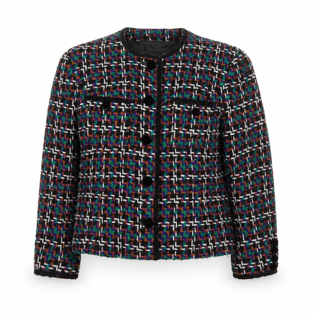 Alexon Women's Multicoloured Tweed Wool Blend Suit Jacket UK 14