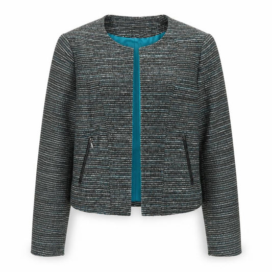 Principles by Ben de Lisi Petite Grey Tweed Lined Suit Jacket Size 16