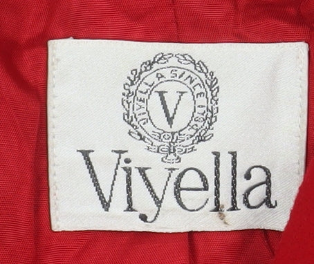 Viyella Women's Red Wool Blazer UK 14 Classic Mid-Length Jacket