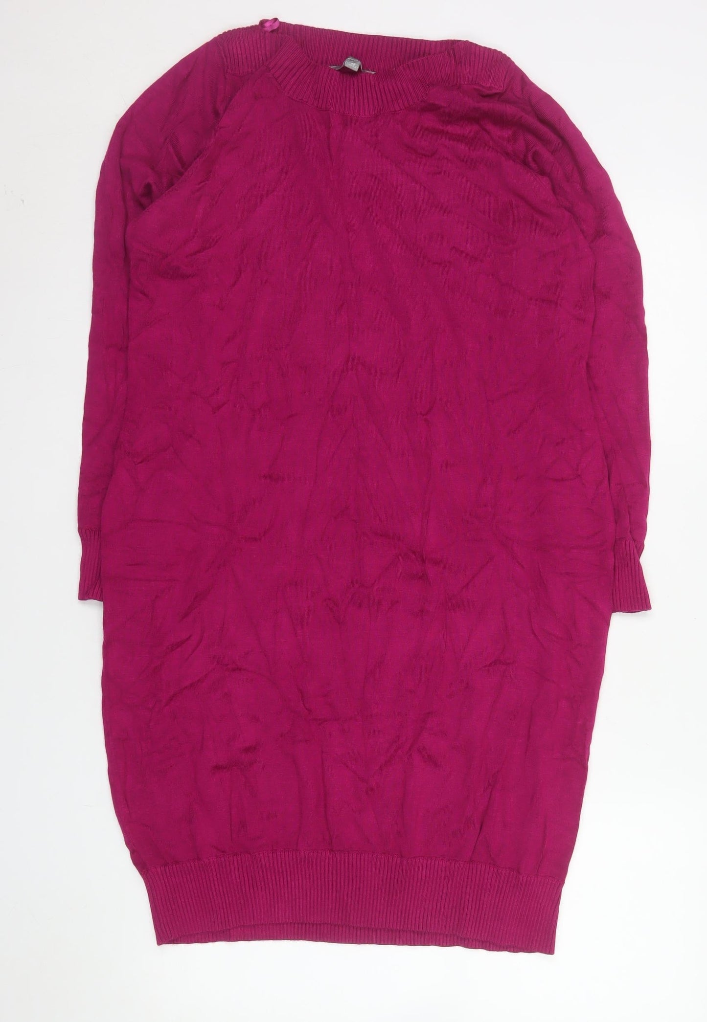 Suzanne Grae Women's Pink Knit Jumper Dress M Classic Style