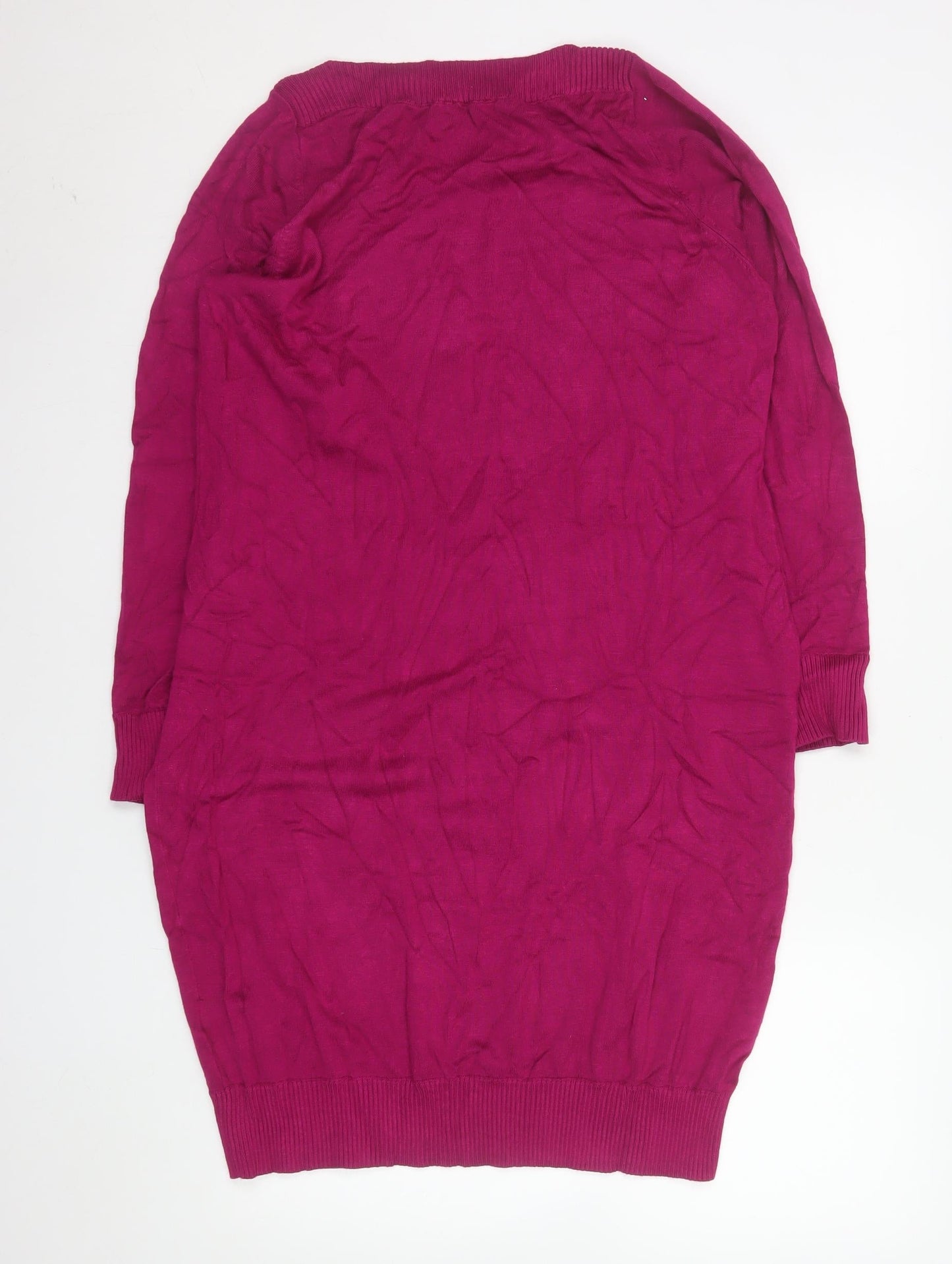 Suzanne Grae Women's Pink Knit Jumper Dress M Classic Style