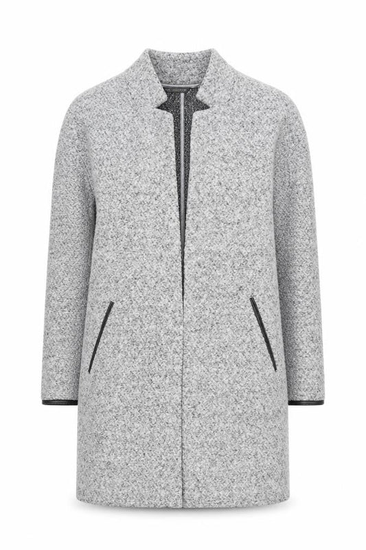 Marks & Spencer Women’s Grey Mid-Length Coat Size 12 Classic Overcoat