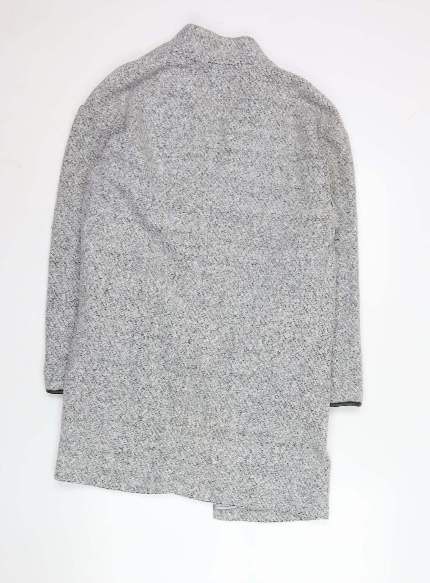 Marks and Spencer Women’s Grey Mid-Length Coat Size 12 Classic Overcoat