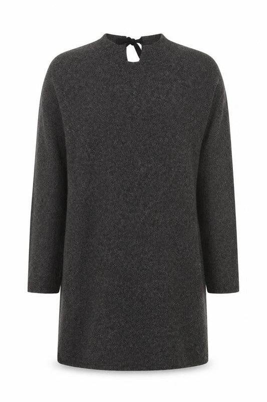 FatFace Womens Grey Wool Jumper Dress Size 10 Long Sleeve Knitwear