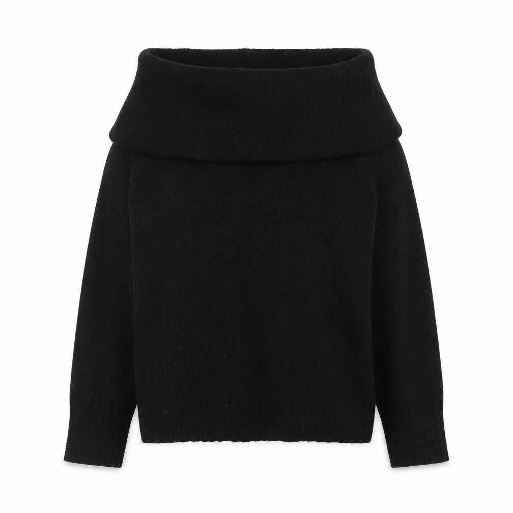 H&M Women’s Black Cowl Neck Long Sleeve Pullover Jumper Size 12