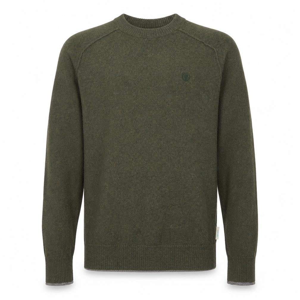 FatFace Men's Green XS Cotton Wool Crew Neck Jumper