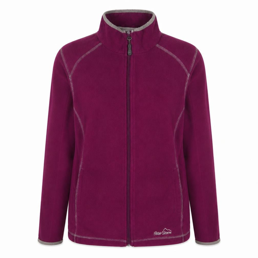 Peter Storm Women Purple Fleece Full Zip Jacket Size 10