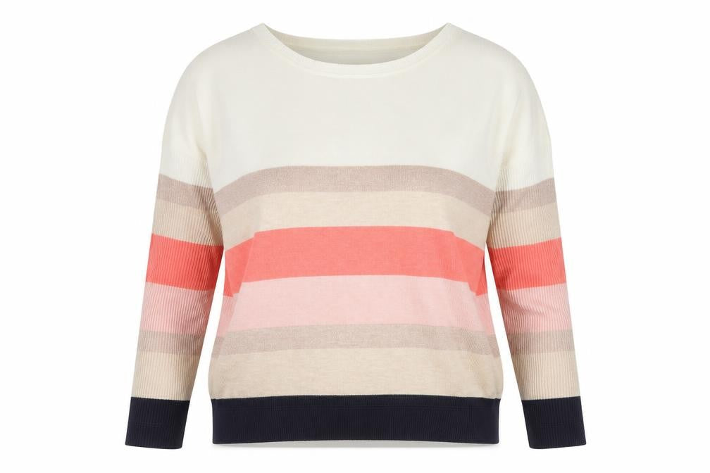 Next Women’s Multicoloured Striped Pullover Jumper UK 12 Viscose Blend