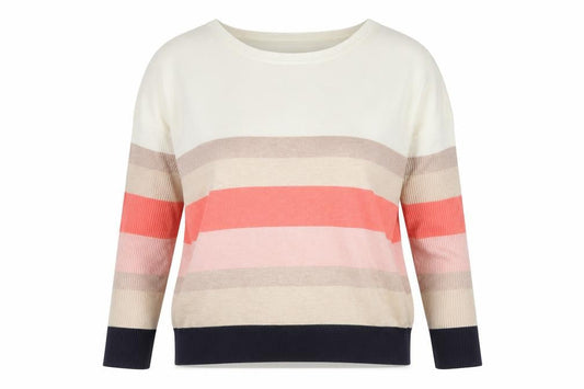Next Women’s Multicoloured Striped Pullover Jumper UK 12 Viscose Blend