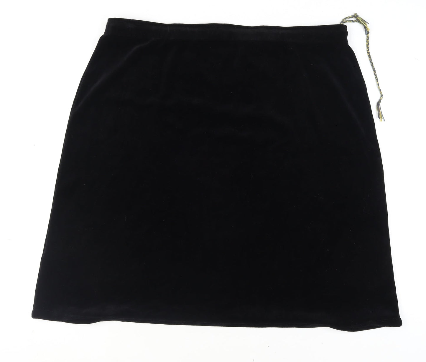 Gudrun Sjödén Women’s Black Velvet Knee Length Pencil Skirt 2XL