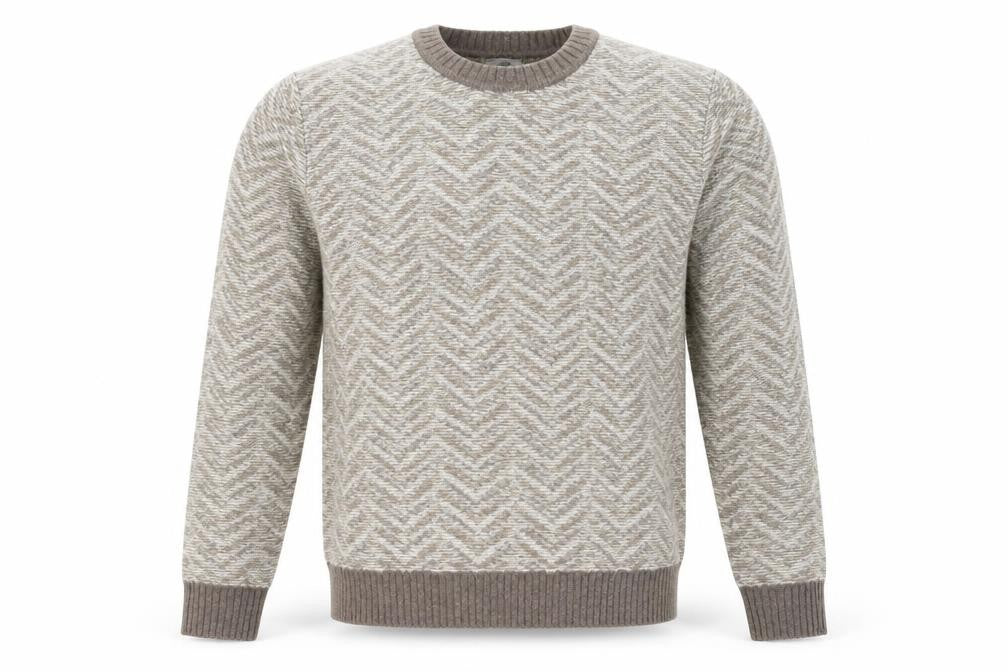 Marks & Spencer Mens Beige Wool Blend Crew Neck Jumper Size L