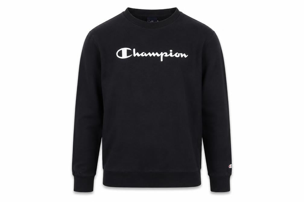 Champion Boys Black Pullover Sweatshirt 15-16 Years Logo Fleece Crew Neck
