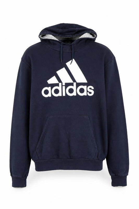 Adidas Men's Blue Pullover Logo Hoodie XL Fleece Sweatshirt