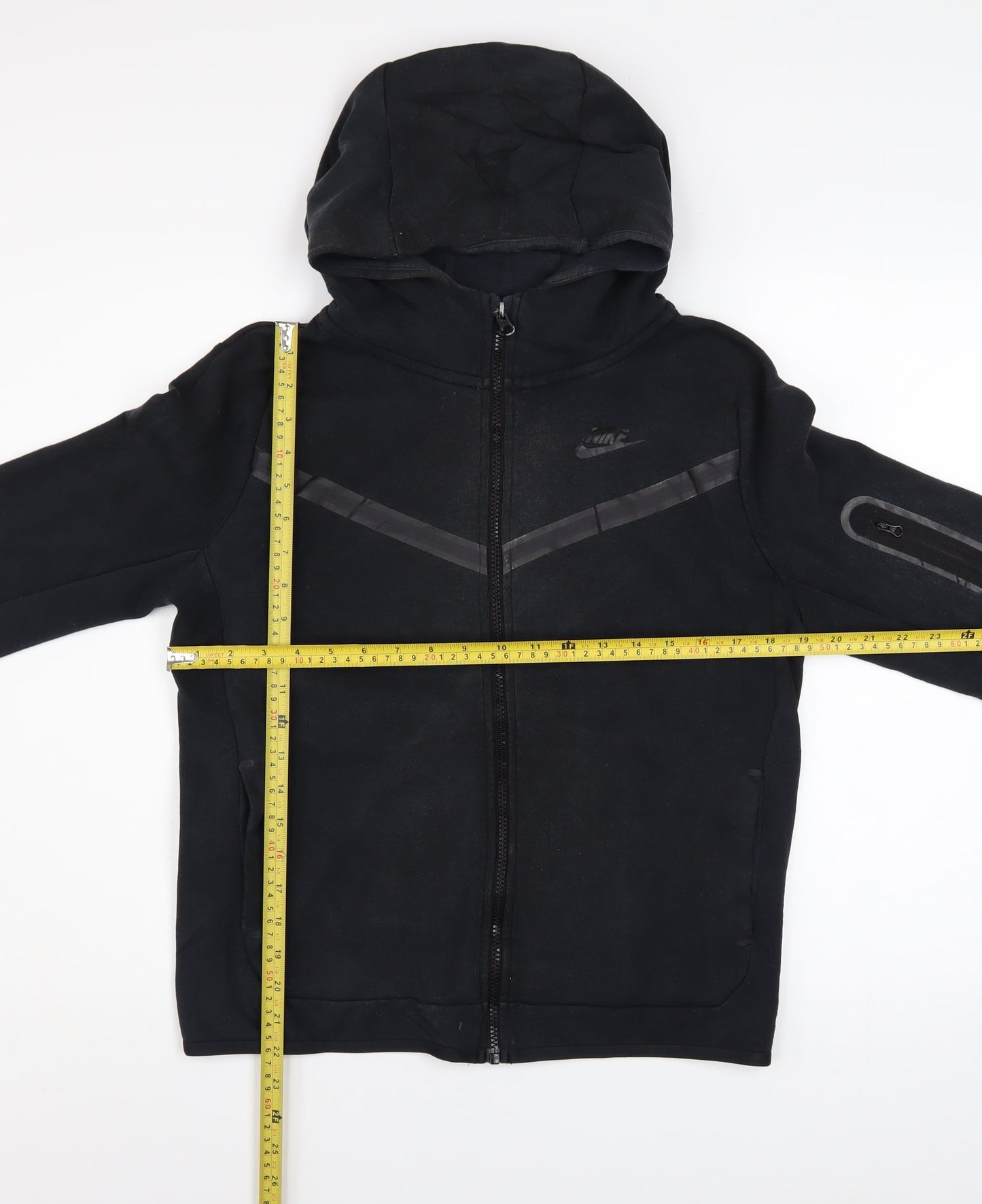 Nike Boys Black Full Zip Hoodie Size 14 Years Standard Fit Fleece Jacket